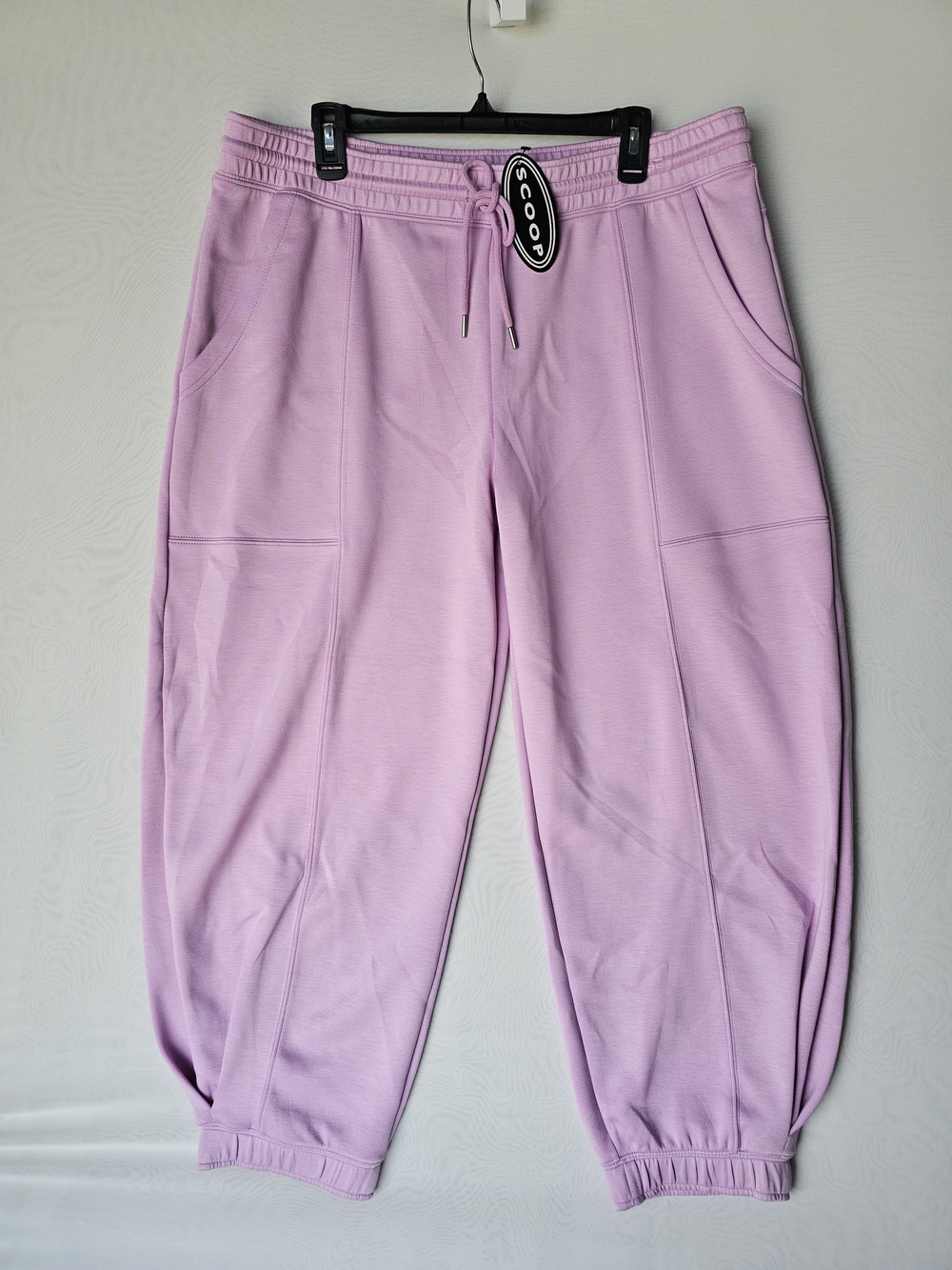 NWT Scoop Lilac 2-Piece Sweatsuit Set Cropped Hoodie & Joggers (XL)
